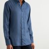 Button-Down Collar Garment-Dyed Lyocell Shirt - FR