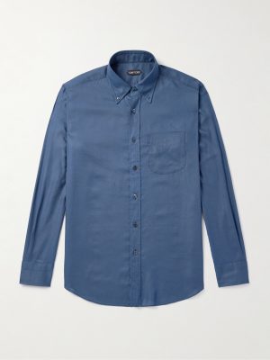 Button-Down Collar Garment-Dyed Lyocell Shirt Button-Down Collar Garment-Dyed Lyocell Shirt