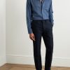 Button-Down Collar Garment-Dyed Lyocell Shirt - OU