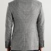 Dyllan Prince of Wales Checked Stretch Wool, Silk, Linen and Mohair-Blend Blazer - BK