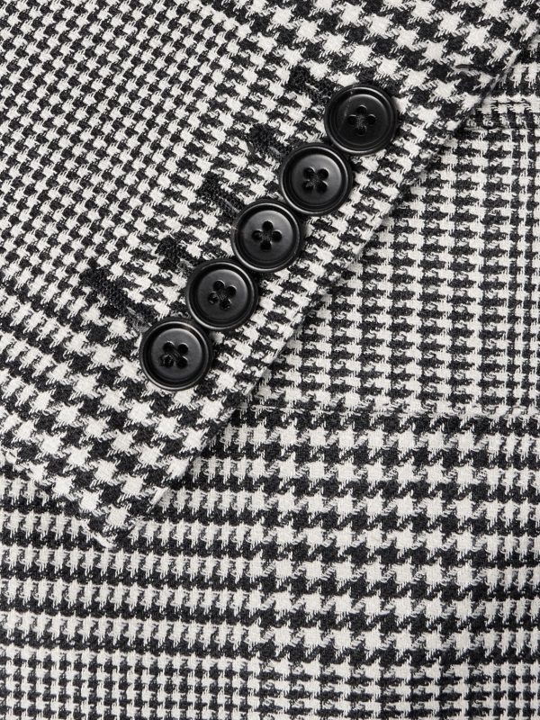 Dyllan Prince of Wales Checked Stretch Wool, Silk, Linen and Mohair-Blend Blazer - CU