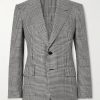 Dyllan Prince of Wales Checked Stretch Wool, Silk, Linen and Mohair-Blend Blazer