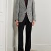 Dyllan Prince of Wales Checked Stretch Wool, Silk, Linen and Mohair-Blend Blazer - OU