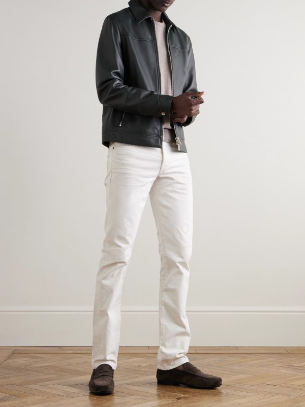 Slim-Fit Straight-Leg Selvedge Jeans - OU Slim-Fit Straight-Leg Selvedge Jeans - OU