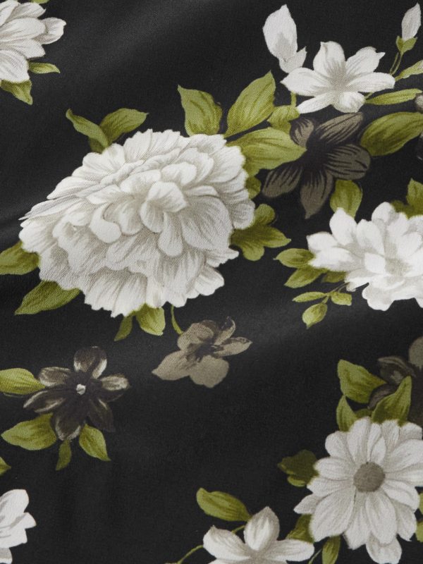 Hendrix Button-Down Collar Floral-Print Silk-Crepe Shirt - CU