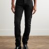 Slim-Fit Distressed Selvedge Jeans - FR