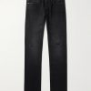 Slim-Fit Distressed Selvedge Jeans