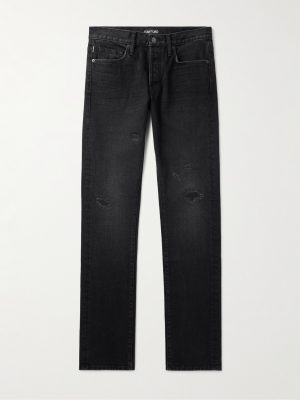 Slim-Fit Distressed Selvedge Jeans Slim-Fit Distressed Selvedge Jeans