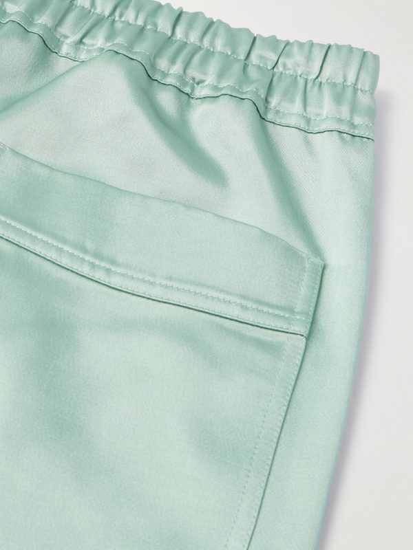 Straight-Leg Satin Drawstring Shorts - CU