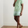 Straight-Leg Satin Drawstring Shorts - OU