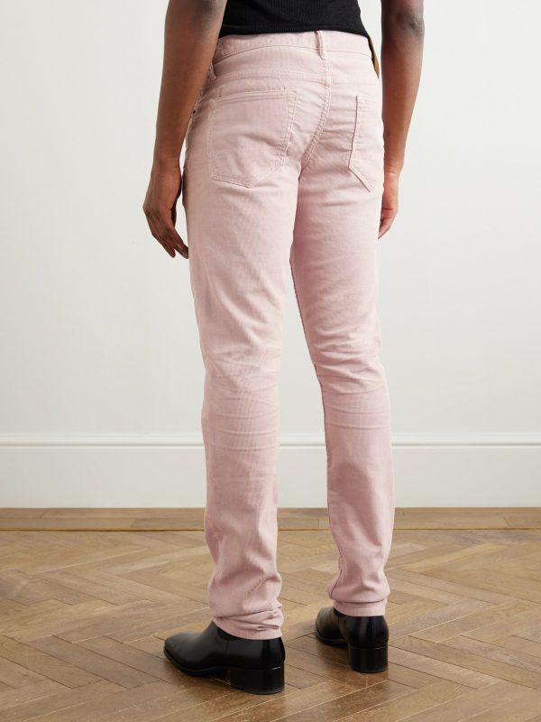 Slim-Fit Cotton-Blend Corduroy Trousers - BK