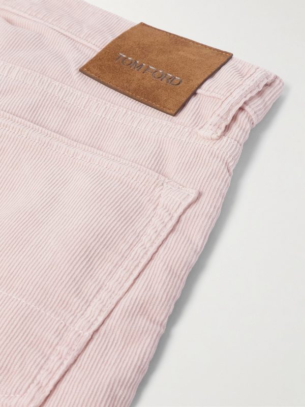 Slim-Fit Cotton-Blend Corduroy Trousers - CU