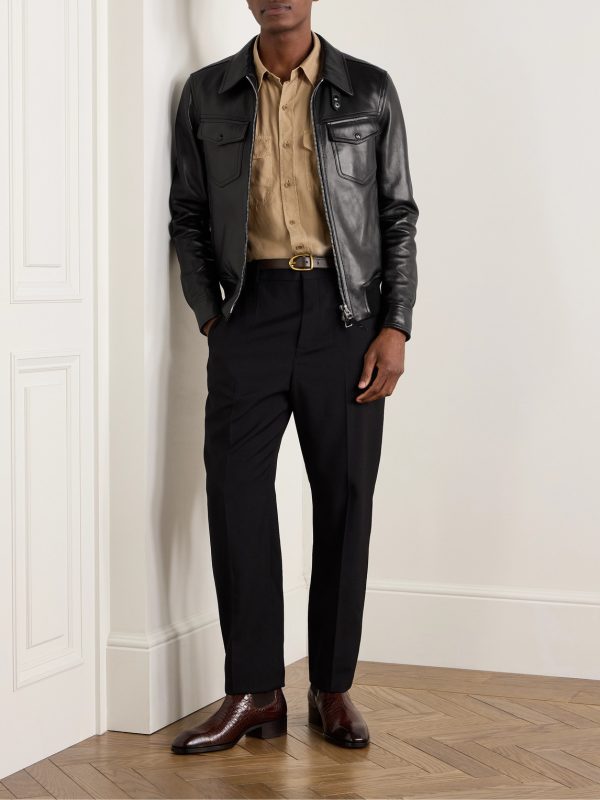 Slim-Fit Garment-Dyed Twill Shirt - OU