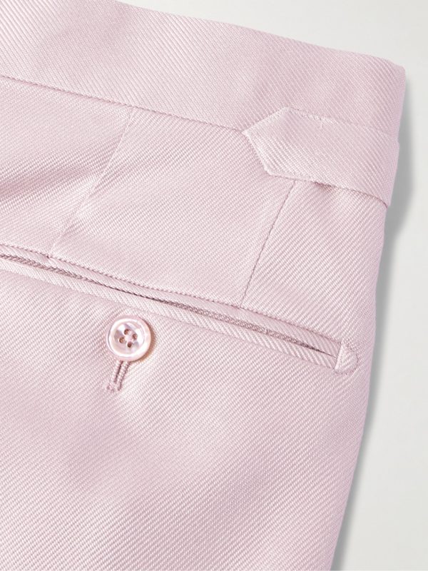 O'Connor Straight-Leg Silk-Twill Suit Trousers - CU O'Connor Straight-Leg Silk-Twill Suit Trousers - CU