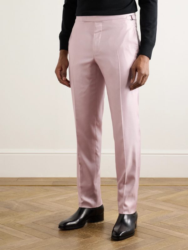 O'Connor Straight-Leg Silk-Twill Suit Trousers - FR O'Connor Straight-Leg Silk-Twill Suit Trousers - FR