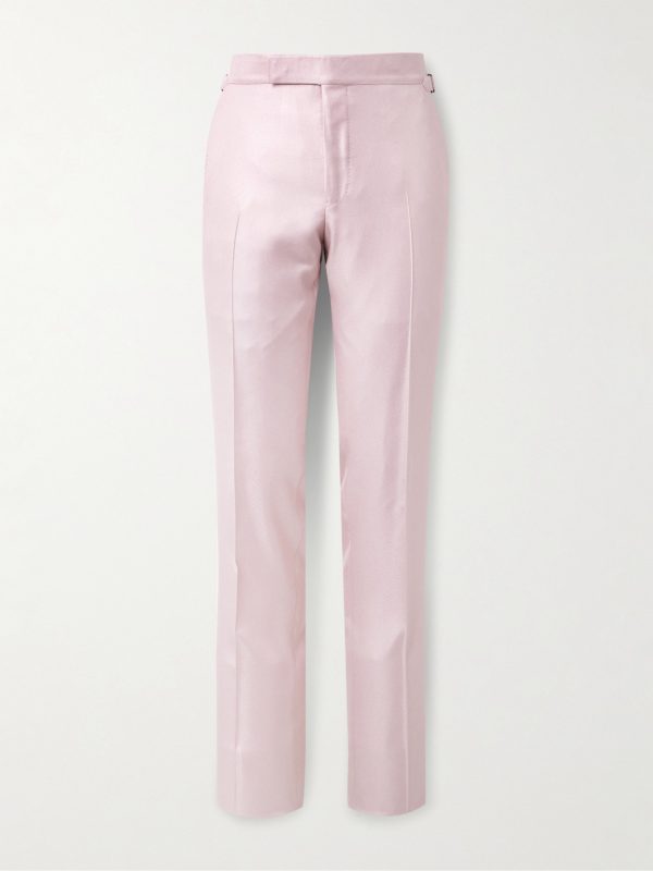 O'Connor Straight-Leg Silk-Twill Suit Trousers O'Connor Straight-Leg Silk-Twill Suit Trousers