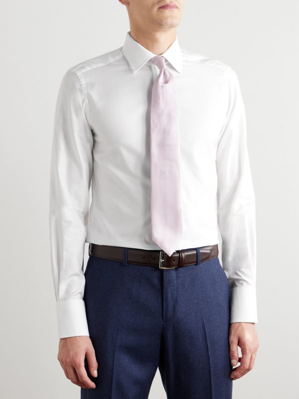 Slim-Fit Cutaway-Collar Cotton Oxford Shirt - FR