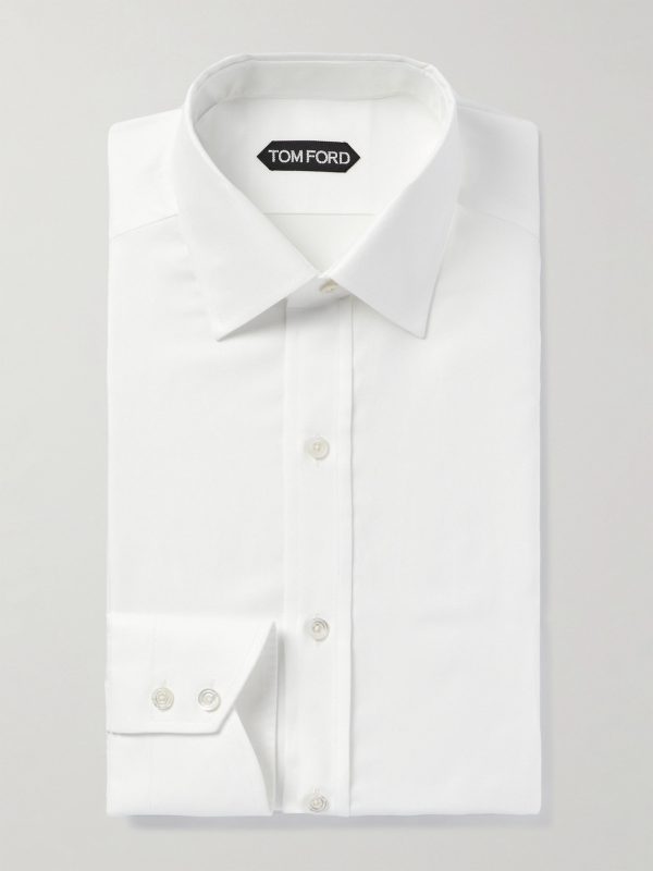Slim-Fit Cutaway-Collar Cotton Oxford Shirt