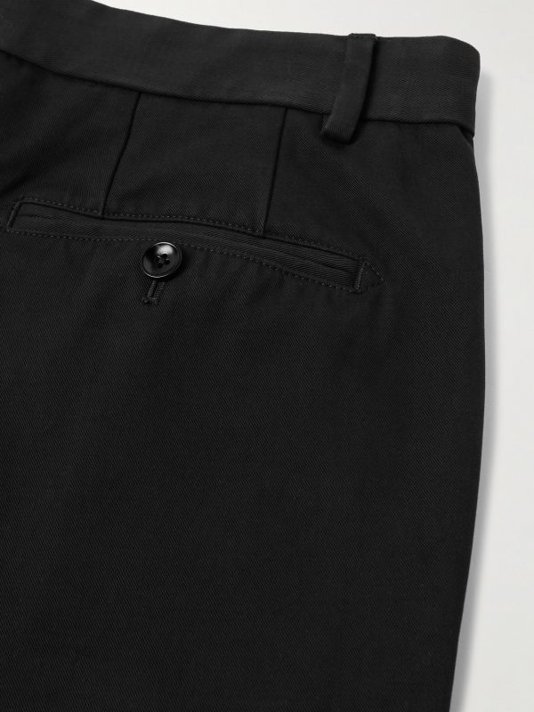 Straight-Leg Pleated Cotton-Gabardine Trousers - CU Straight-Leg Pleated Cotton-Gabardine Trousers - CU