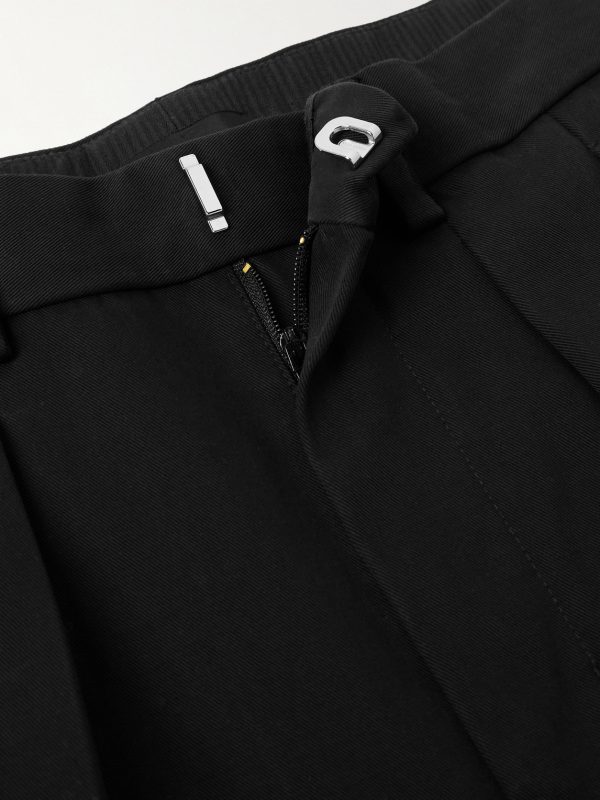 Straight-Leg Pleated Cotton-Gabardine Trousers - E1 Straight-Leg Pleated Cotton-Gabardine Trousers - E1