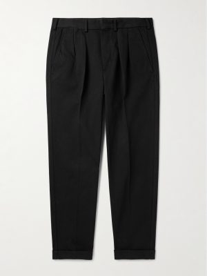 Straight-Leg Pleated Cotton-Gabardine Trousers Straight-Leg Pleated Cotton-Gabardine Trousers