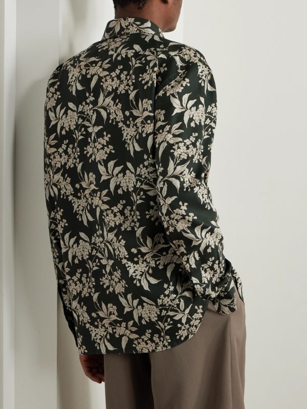 Keith Button-Down Collar Floral-Print Lyocell-Twill Shirt - BK Keith Button-Down Collar Floral-Print Lyocell-Twill Shirt - BK
