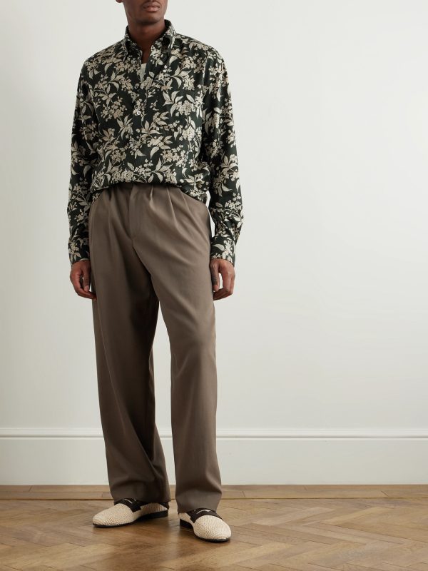 Keith Button-Down Collar Floral-Print Lyocell-Twill Shirt - OU Keith Button-Down Collar Floral-Print Lyocell-Twill Shirt - OU