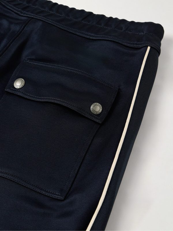 Straight-Leg Piped Tech-Jersey Track Pants - CU Straight-Leg Piped Tech-Jersey Track Pants - CU