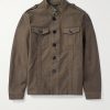 Leather-Trimmed Cotton Field Jacket Leather-Trimmed Cotton Field Jacket