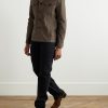 Leather-Trimmed Cotton Field Jacket - OU Leather-Trimmed Cotton Field Jacket - OU