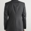 Slim-Fit Pinstriped Wool and Mohair-Blend Suit Jacket - BK Slim-Fit Pinstriped Wool and Mohair-Blend Suit Jacket - BK