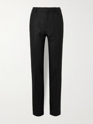 Straight-Leg Prince of Wales Checked Wool-Blend Suit Trousers