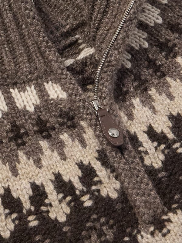 Fair Isle Cashmere and Silk-Blend Half-Zip Sweater - CU Fair Isle Cashmere and Silk-Blend Half-Zip Sweater - CU