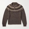Fair Isle Cashmere and Silk-Blend Half-Zip Sweater Fair Isle Cashmere and Silk-Blend Half-Zip Sweater