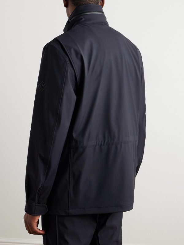 Traveller Logo-Appliquéd Bristol Clima System 3L Wool-Blend Hooded Field Jacket - BK Traveller Logo-Appliquéd Bristol Clima System 3L Wool-Blend Hooded Field Jacket - BK
