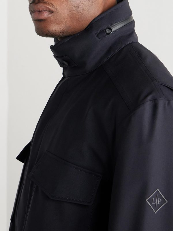 Traveller Logo-Appliquéd Bristol Clima System 3L Wool-Blend Hooded Field Jacket - E2 Traveller Logo-Appliquéd Bristol Clima System 3L Wool-Blend Hooded Field Jacket - E2