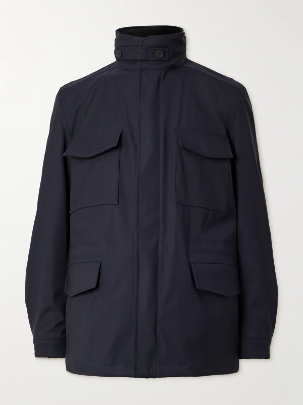 Traveller Logo-Appliquéd Bristol Clima System 3L Wool-Blend Hooded Field Jacket Traveller Logo-Appliquéd Bristol Clima System 3L Wool-Blend Hooded Field Jacket