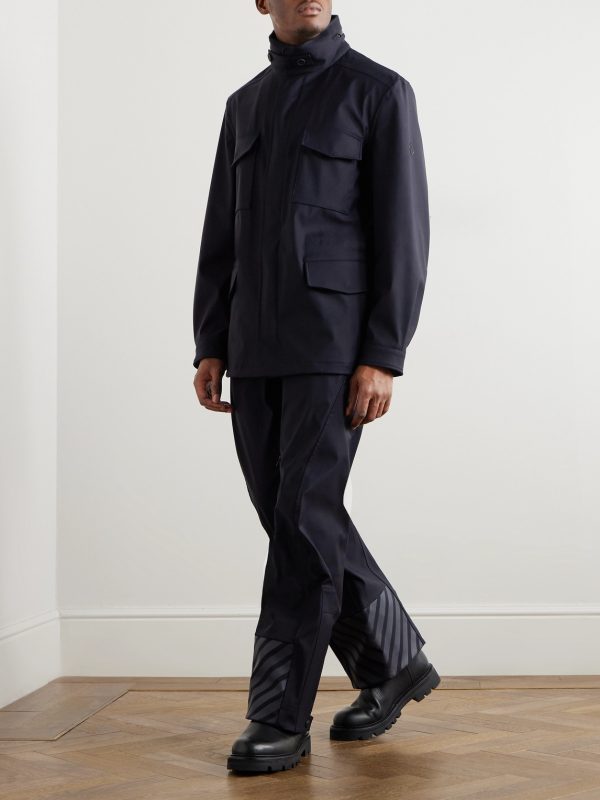 Traveller Logo-Appliquéd Bristol Clima System 3L Wool-Blend Hooded Field Jacket - OU Traveller Logo-Appliquéd Bristol Clima System 3L Wool-Blend Hooded Field Jacket - OU