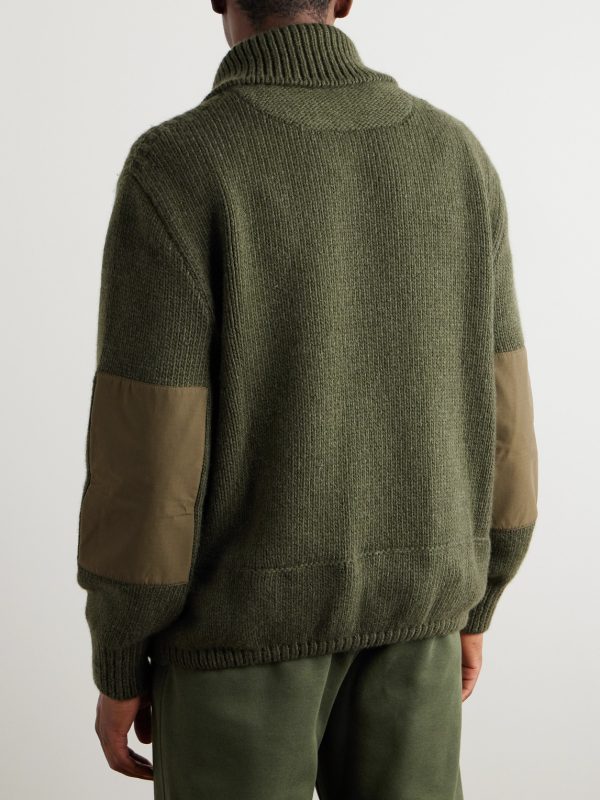 Alpe di Mera Ripstop-Trimmed Cashmere Half-Zip Sweater - BK