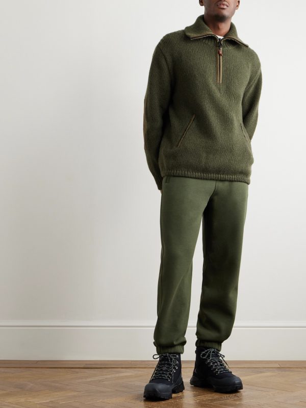 Alpe di Mera Ripstop-Trimmed Cashmere Half-Zip Sweater - OU