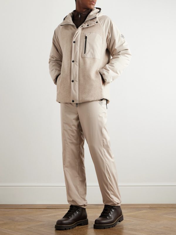 Apo Panelled Storm System® Cashmere-Jersey Hooded Ski Jacket - OU