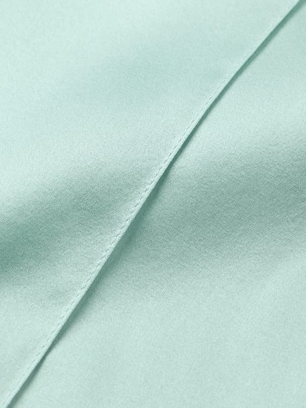 Velvet-Trimmed Stretch-Silk Satin Pyjama Trousers - CU Velvet-Trimmed Stretch-Silk Satin Pyjama Trousers - CU