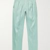 Velvet-Trimmed Stretch-Silk Satin Pyjama Trousers Velvet-Trimmed Stretch-Silk Satin Pyjama Trousers