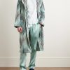 Velvet-Trimmed Stretch-Silk Satin Pyjama Trousers - OU Velvet-Trimmed Stretch-Silk Satin Pyjama Trousers - OU