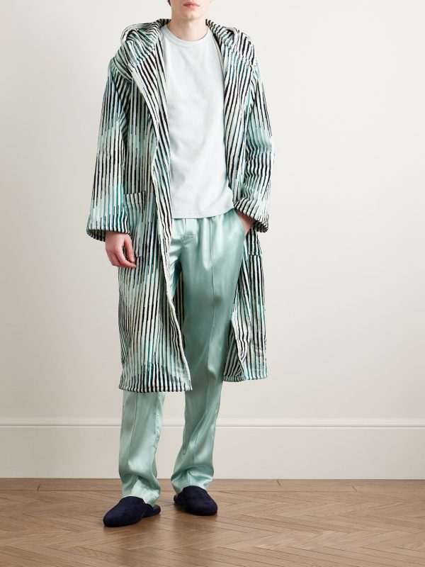 Velvet-Trimmed Stretch-Silk Satin Pyjama Trousers - OU Velvet-Trimmed Stretch-Silk Satin Pyjama Trousers - OU