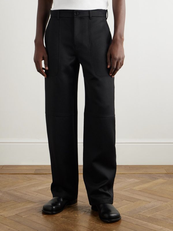 Straight-Leg Panelled Wool-Twill Cargo Trousers - BK