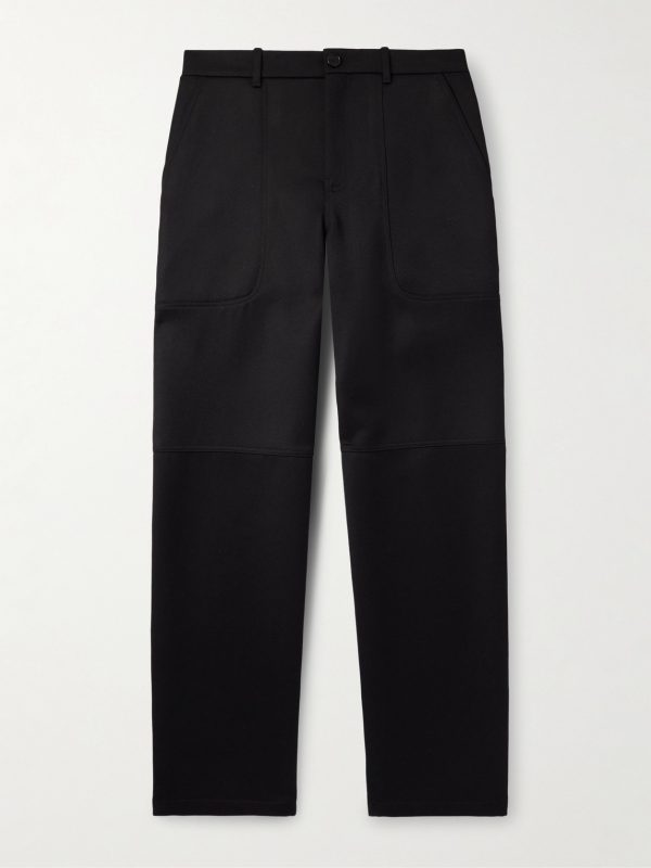 Straight-Leg Panelled Wool-Twill Cargo Trousers