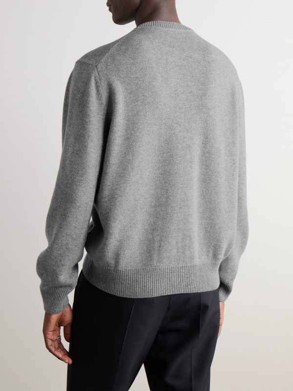 Anagram Logo-Embroidered Wool Sweater - BK Anagram Logo-Embroidered Wool Sweater - BK