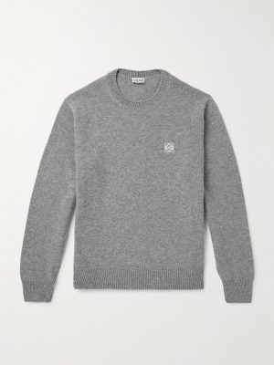 Anagram Logo-Embroidered Wool Sweater