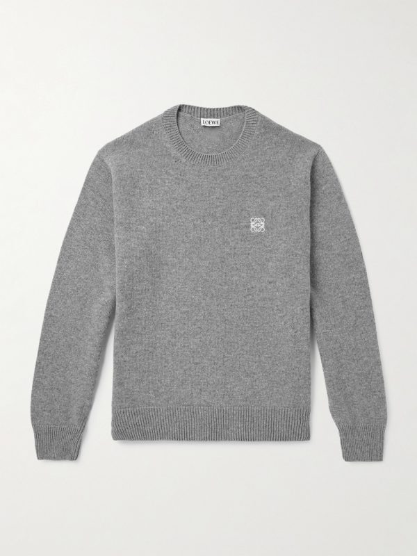 Anagram Logo-Embroidered Wool Sweater Anagram Logo-Embroidered Wool Sweater